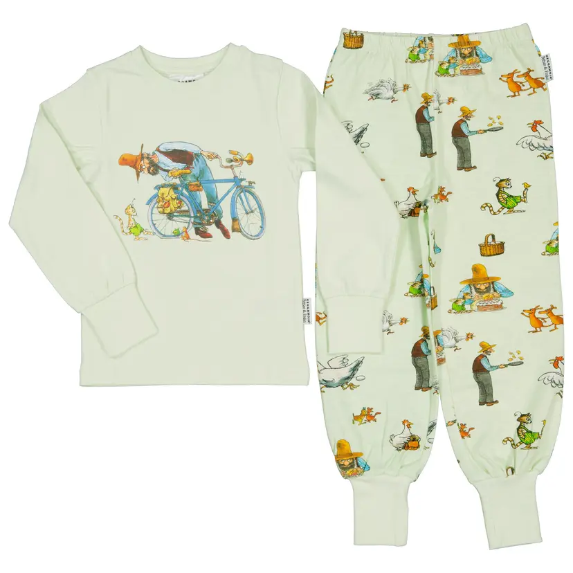 Geggamoja Pyjamas Tvådelad Pettson och Findus Grön - 74/80