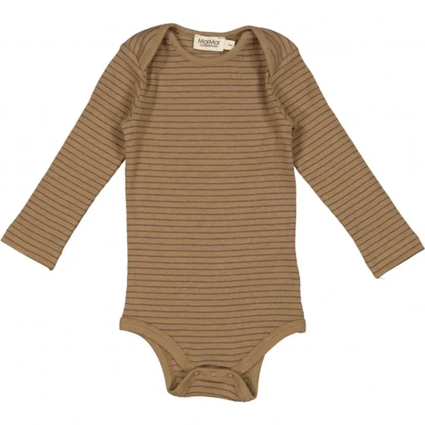 Marmar Copenhagen MarMar Ben Modal Fine Rib Coffee Stripe (92 / 2 år)