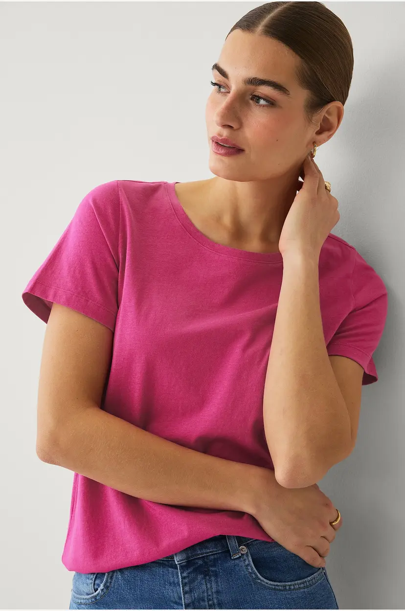 Ellos Collection T-skjorte Crew Neck - Rosa
