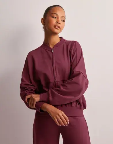 Nelly Nelly - Rød - Zipper Bomber Sweat