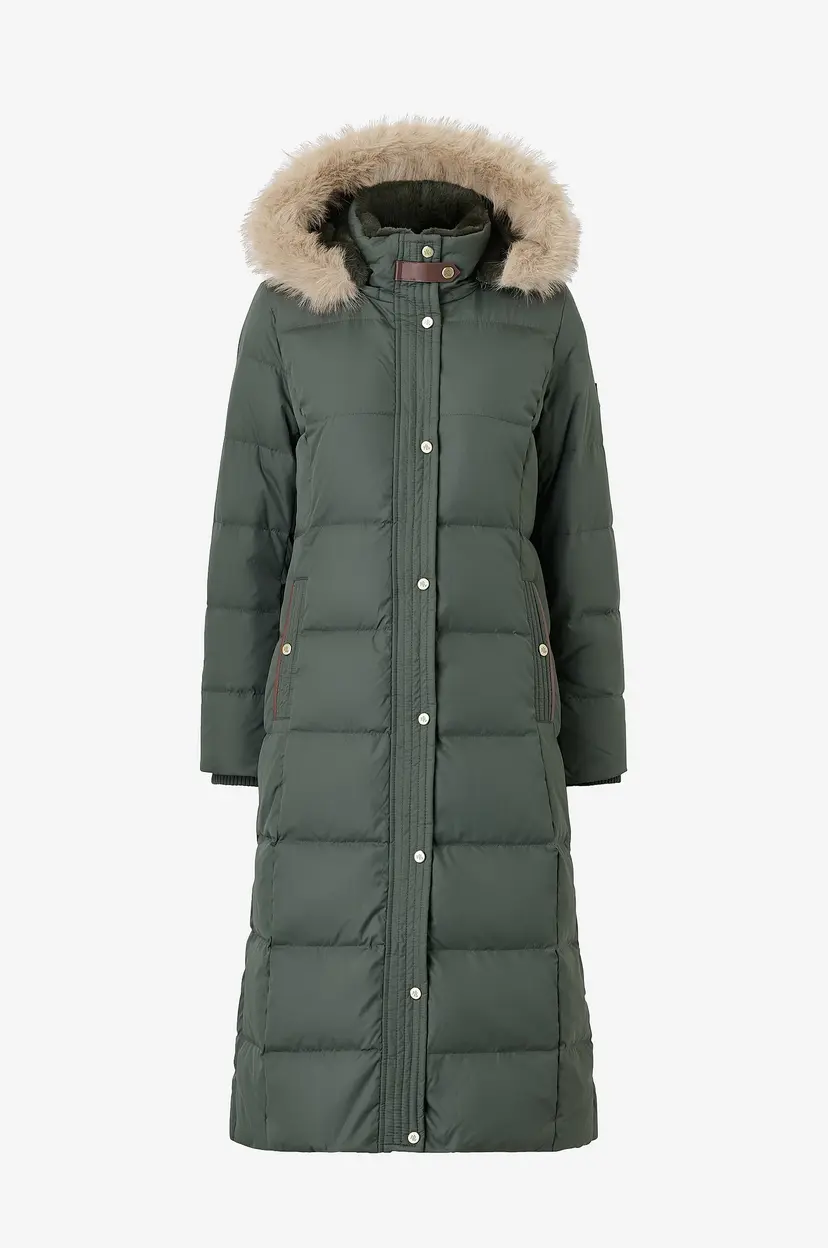 Lauren Ralph Lauren Pufferkåpe Rcycld Ctn Hand-Ff Trim Puffer 60/40 - Grønn