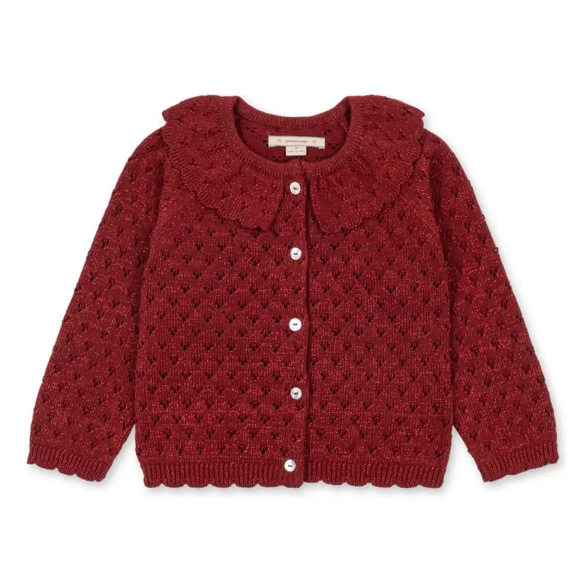 Konges Sløjd Konges Sløjd - Cardigan Holiday Red Dahlia