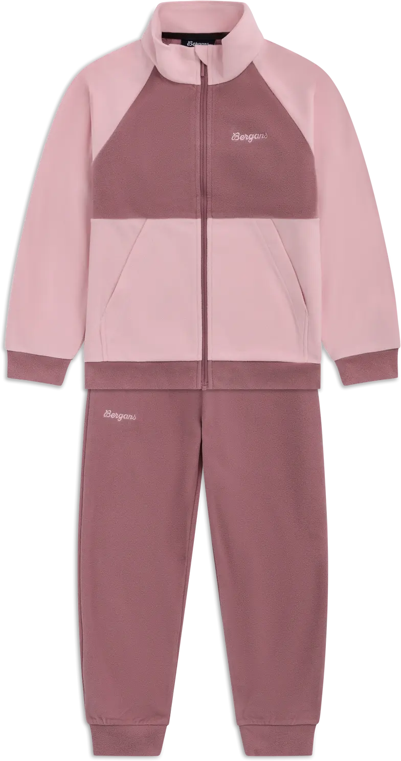 Bergans Bergans Kid´s Lilletind Fleece Set Faded Pink/rose Dust