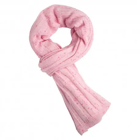 CASHMERE CULTURE Skjerf dame i kasjmir – rosa, med spetter