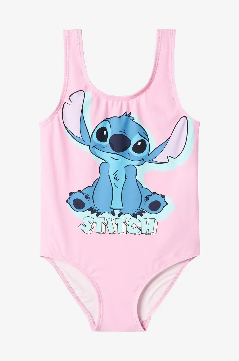 NAME IT Badedrakt nmfModina Stitch Swimsuit Wdi - Rosa