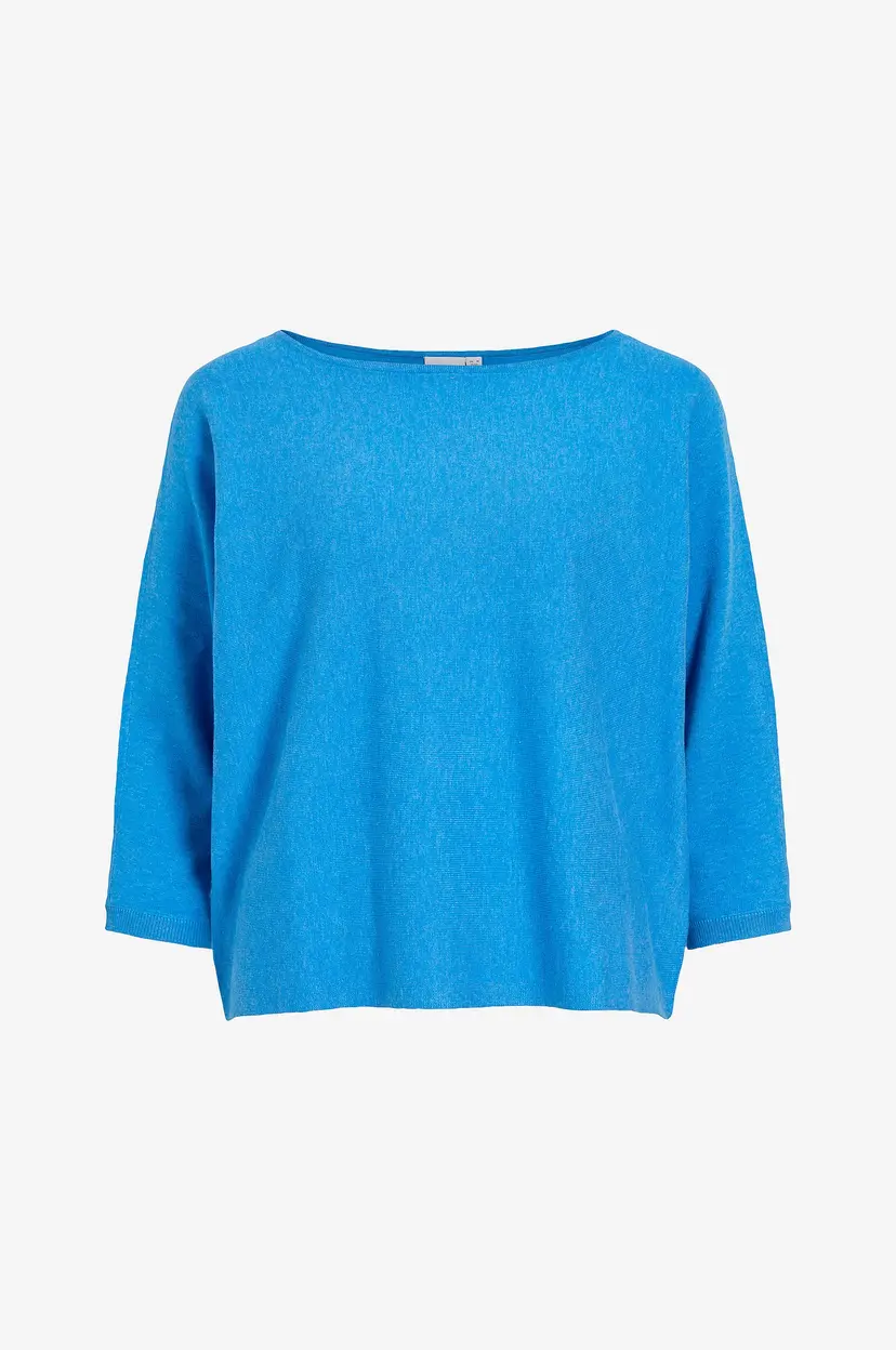Vila Genser viMalu Boatneck 3/4 Sleeve Knit - Blå