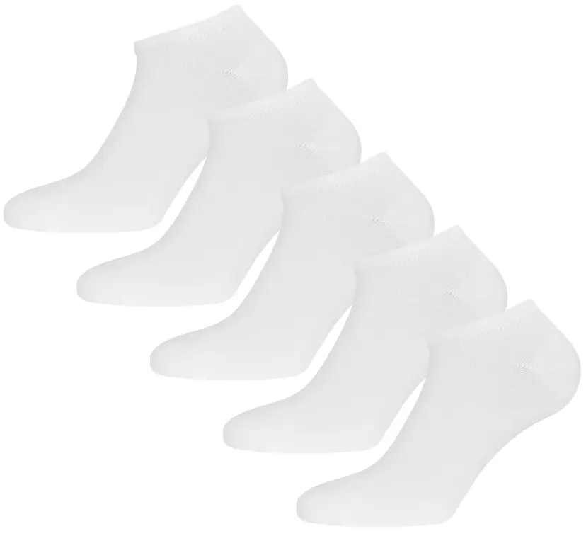 Urberg Urberg Bamboo Shaftless Sock 5-Pack Bright White
