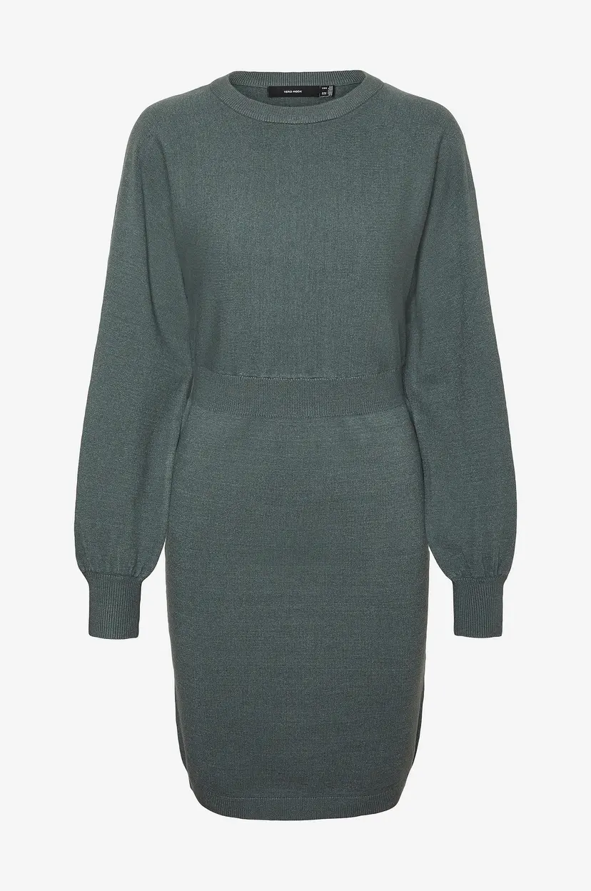 Vero Moda Kjole vmHollykaris LS O-neck Dress GA Boo - Grønn