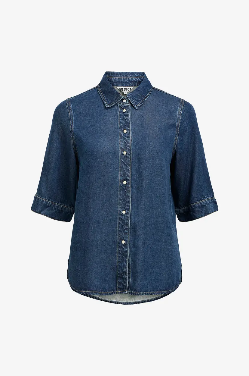 Object Collectors Item Denimskjorte objFrame 2/4 RE Denim Top - Blå