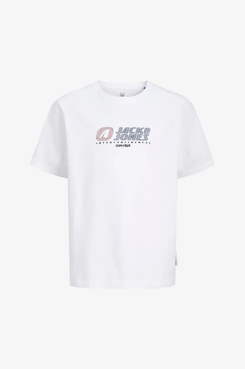 Jack & Jones Junior T-skjorte jcoTier Front Print Tee SS CN SN JN - Hvit