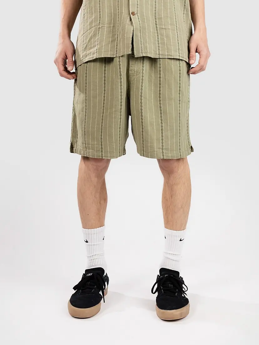 Vissla Vissla Grad Stripe 17" Elastic Linen Shorts grønn