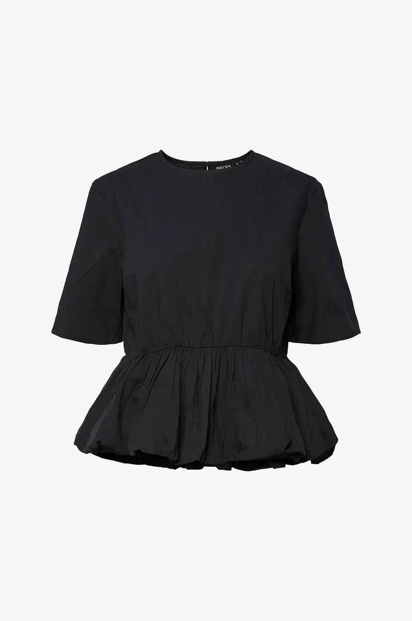 Pieces Bluse pcRosalie 2/4 Top Wvn BC - Svart