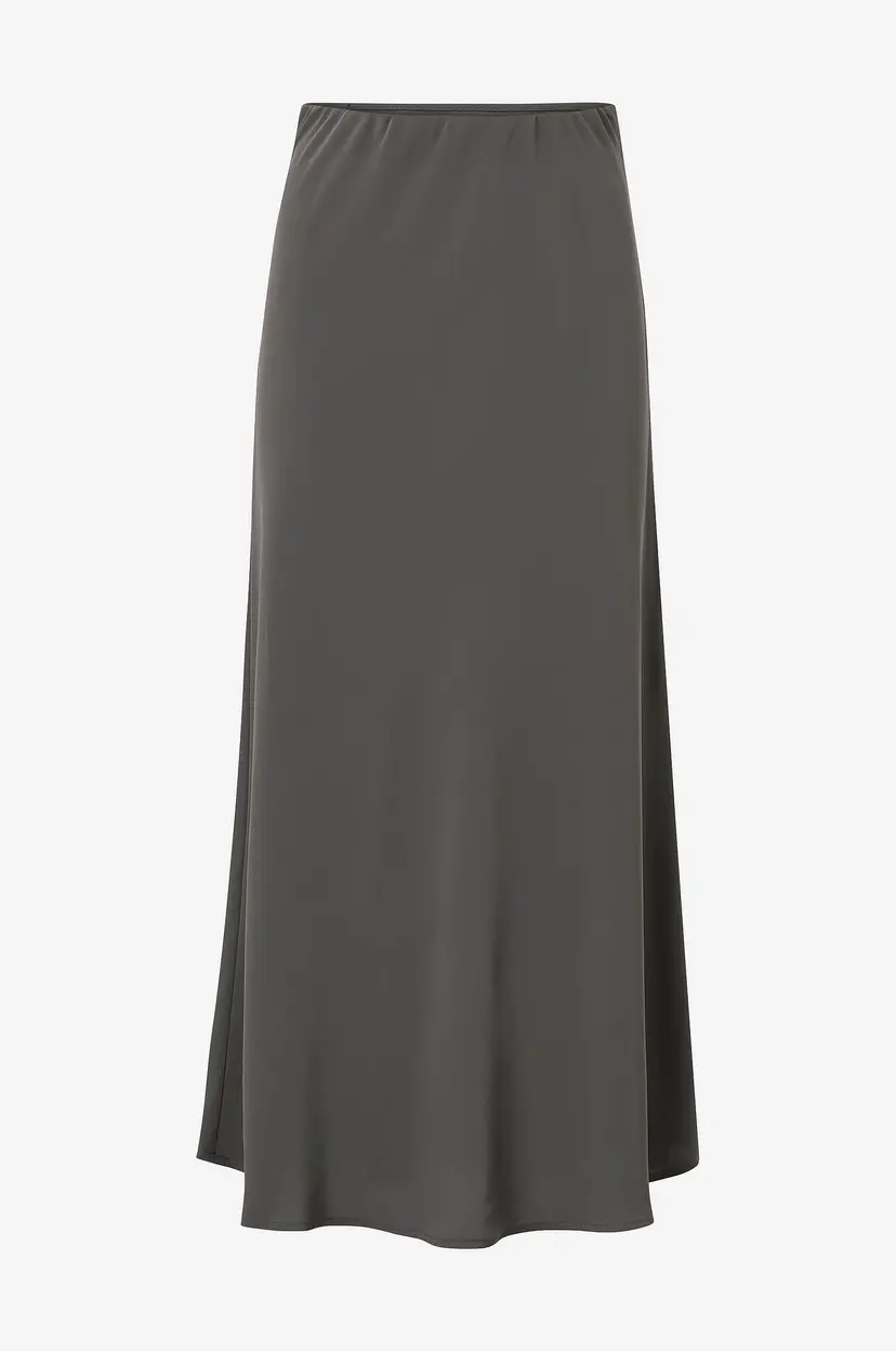 Pieces Skjørt pcFranan HW Midi Skirt Noos - Grå