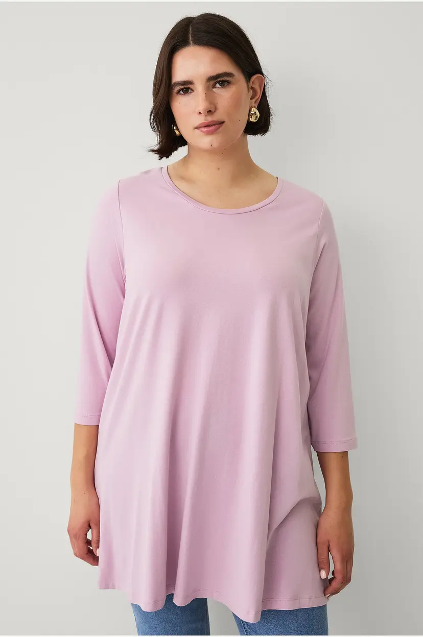 Ellos Plus collection Tunika i bomull/viskose - Rosa
