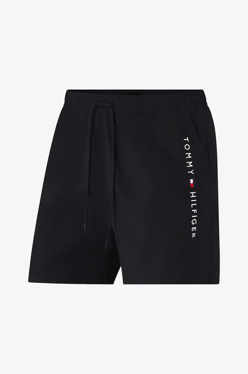 Tommy Hilfiger Badeshorts Medium Drawstring Zip Pocket - Svart