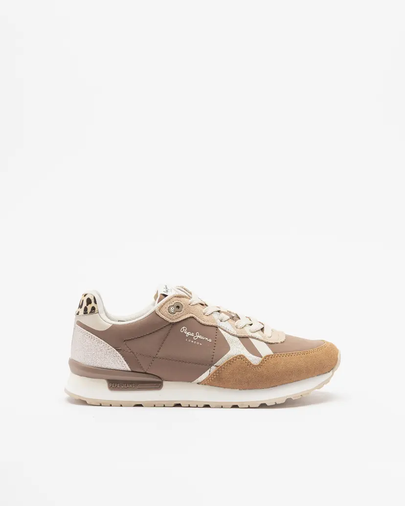 Pepe Jeans London Pepe Jeans London Brit Glitter Camel Sneakers