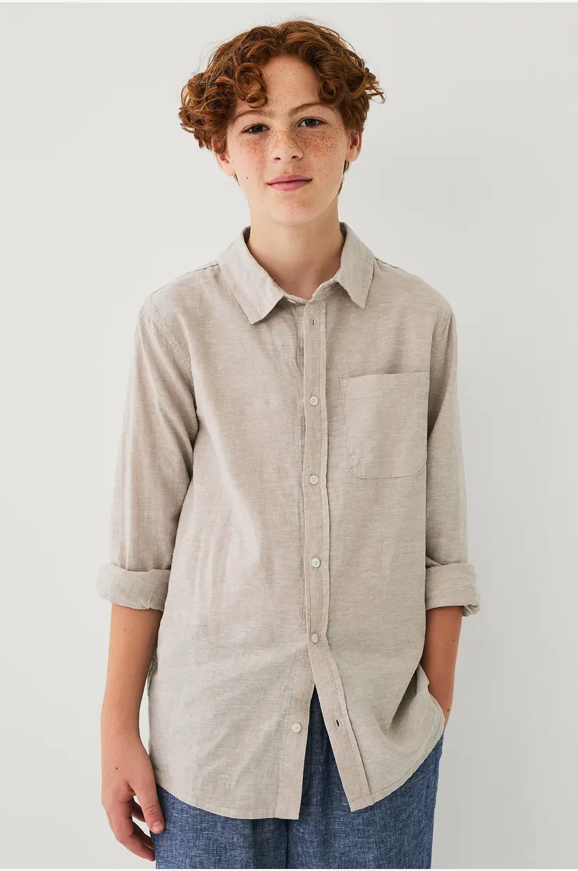 Ellos Collection Linskjorte med lange ermer - Beige