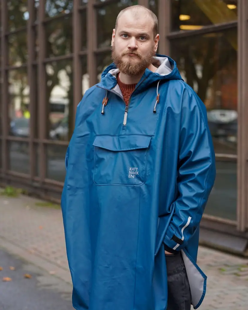 Kattnakken Kattnakken Regnponcho Seiler Blå Voksen (XS/S)