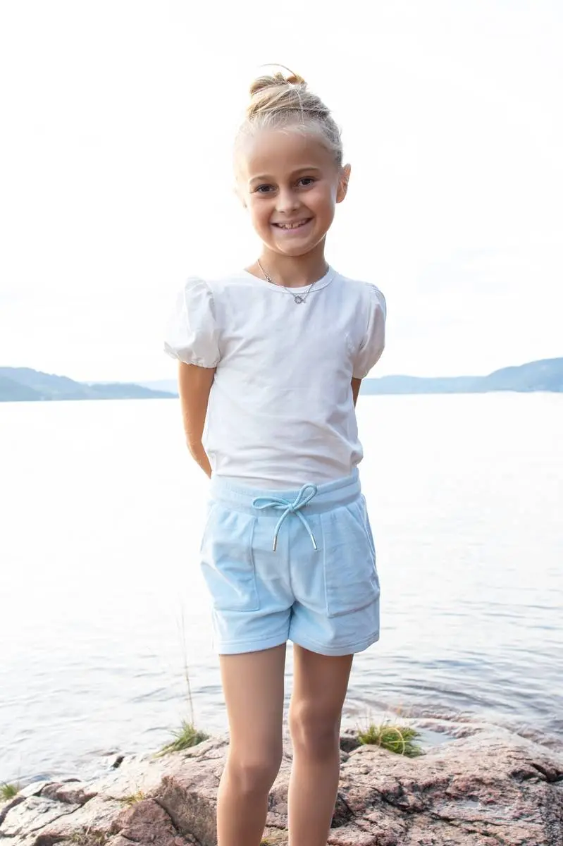 Vilje & Ve Vilje & Ve Hermine Velour Shorts Pastel Blue (164 /14 år)