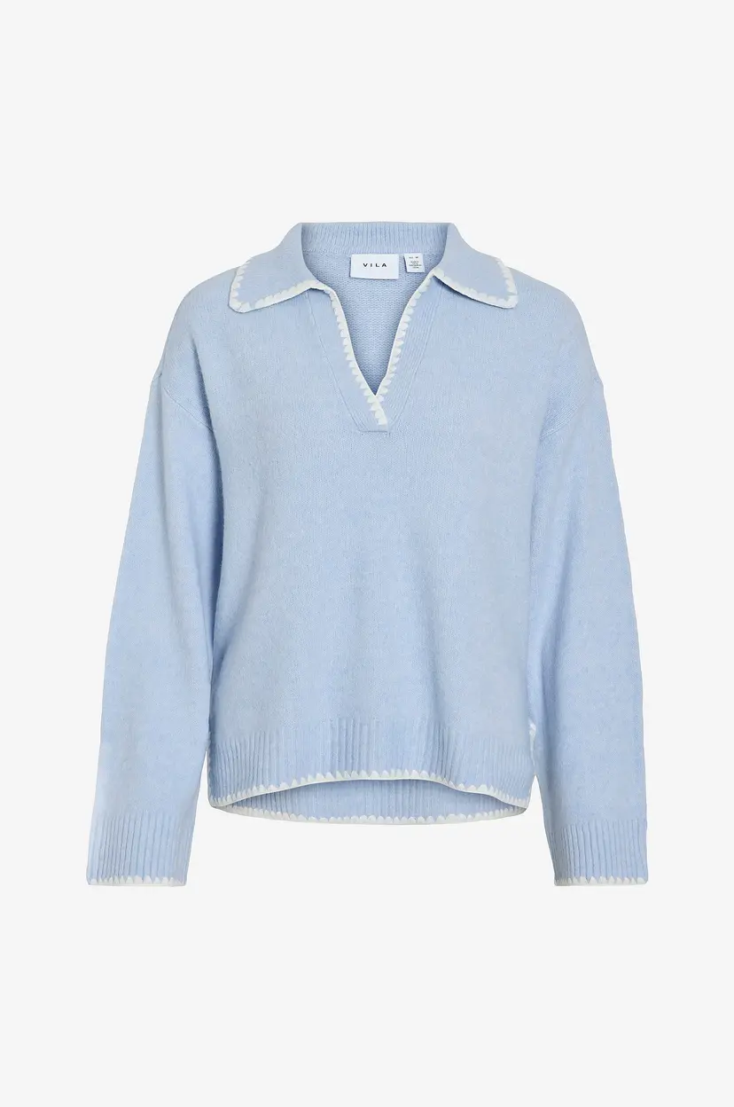 Vila Genser viYazmin Detail Knit/ka - Blå