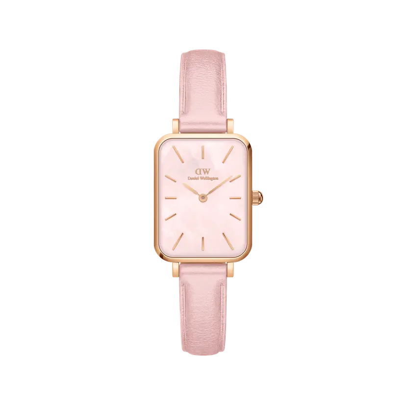Daniel Wellington Rose Gold 20x26mm Watch Quadro Cherry Blossom | DW