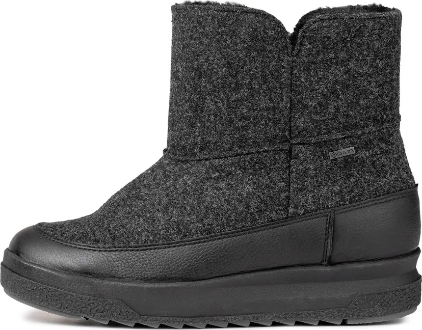 Pomar Pomar Women's Niva GORE-TEX Ankle Boot Granit Felt/vivian Black/fur