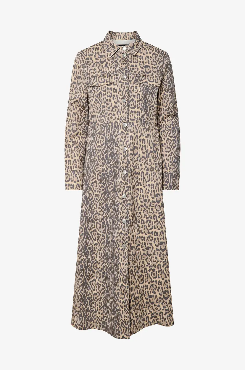 Pieces Maxikjole pcFia LS Long Denim Dress - Svart