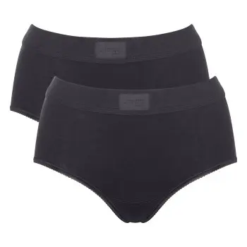 Sloggi Sloggi Truser 2P Double Comfort Maxi Multi Svart bomull 38 Dame