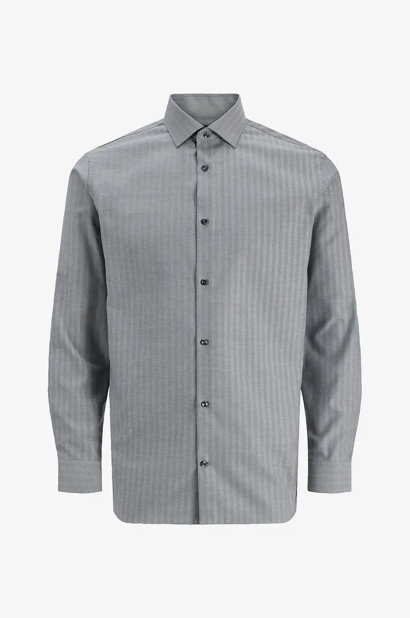 Jack & Jones Skjorte Jprblaparker Herringbone L/S Shirt - Svart