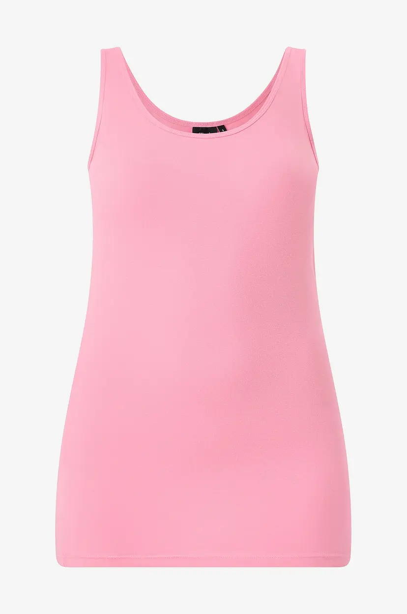 Zizzi Singlet Cotton Basic Top - Rosa