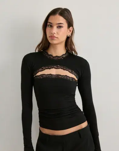Nelly Nelly - Svart - Soft Lace Bolero Tube Top