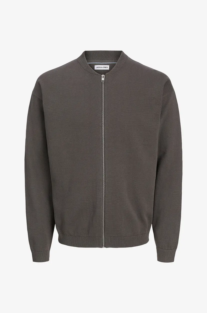 Jack & Jones Kardigan Jjcalvin Knit Bomber Cardigan - Grå