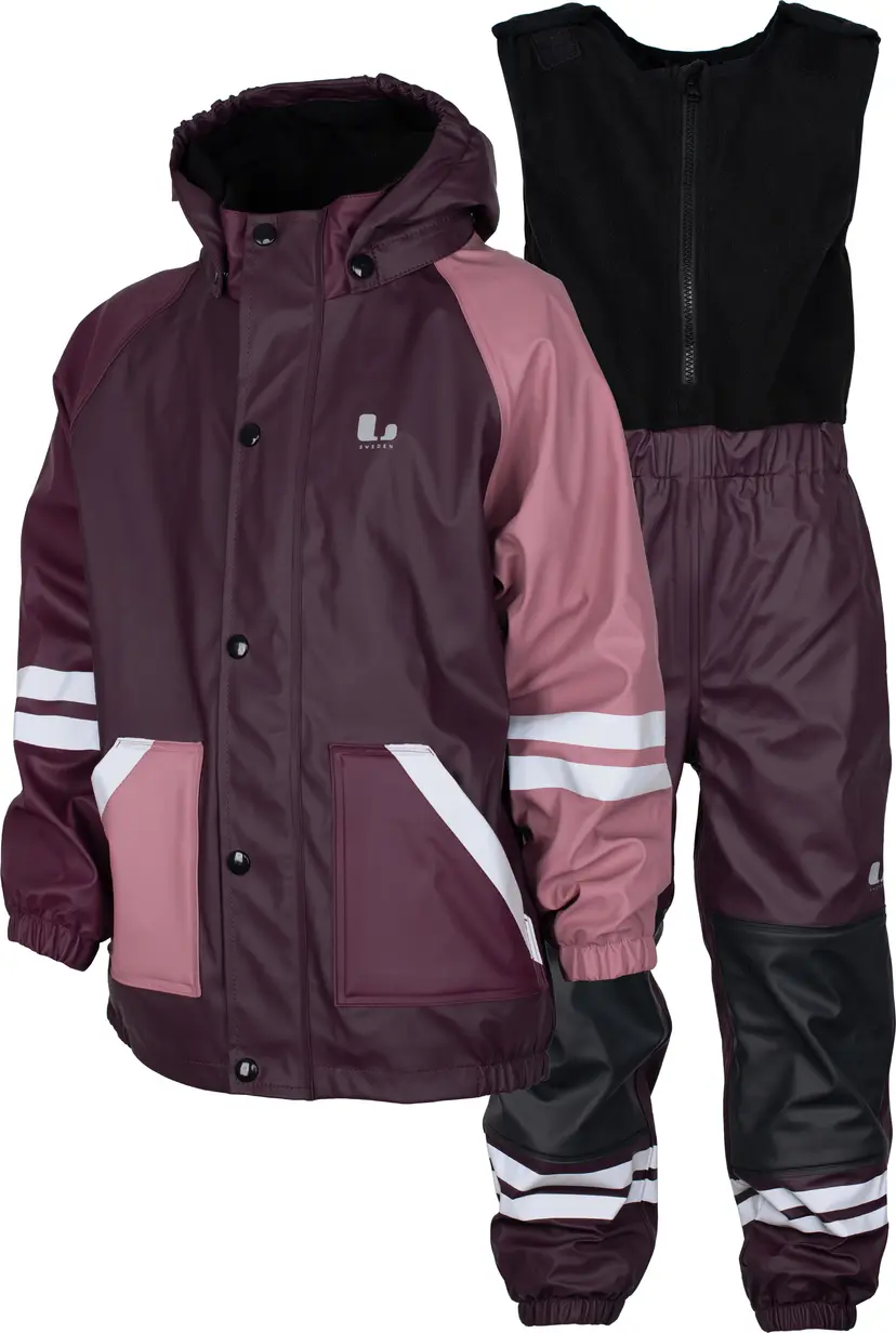 Lindberg Lindberg Kids' Fagerhult Rain Set Fleece Plum/dry Rose