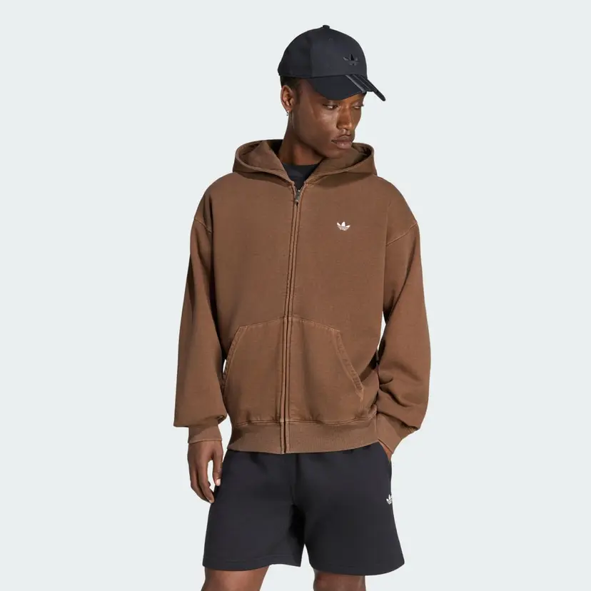 Adidas TREFOIL ESSENTIALS WASHED FULL ZIP LOOSE HETTEGENSER