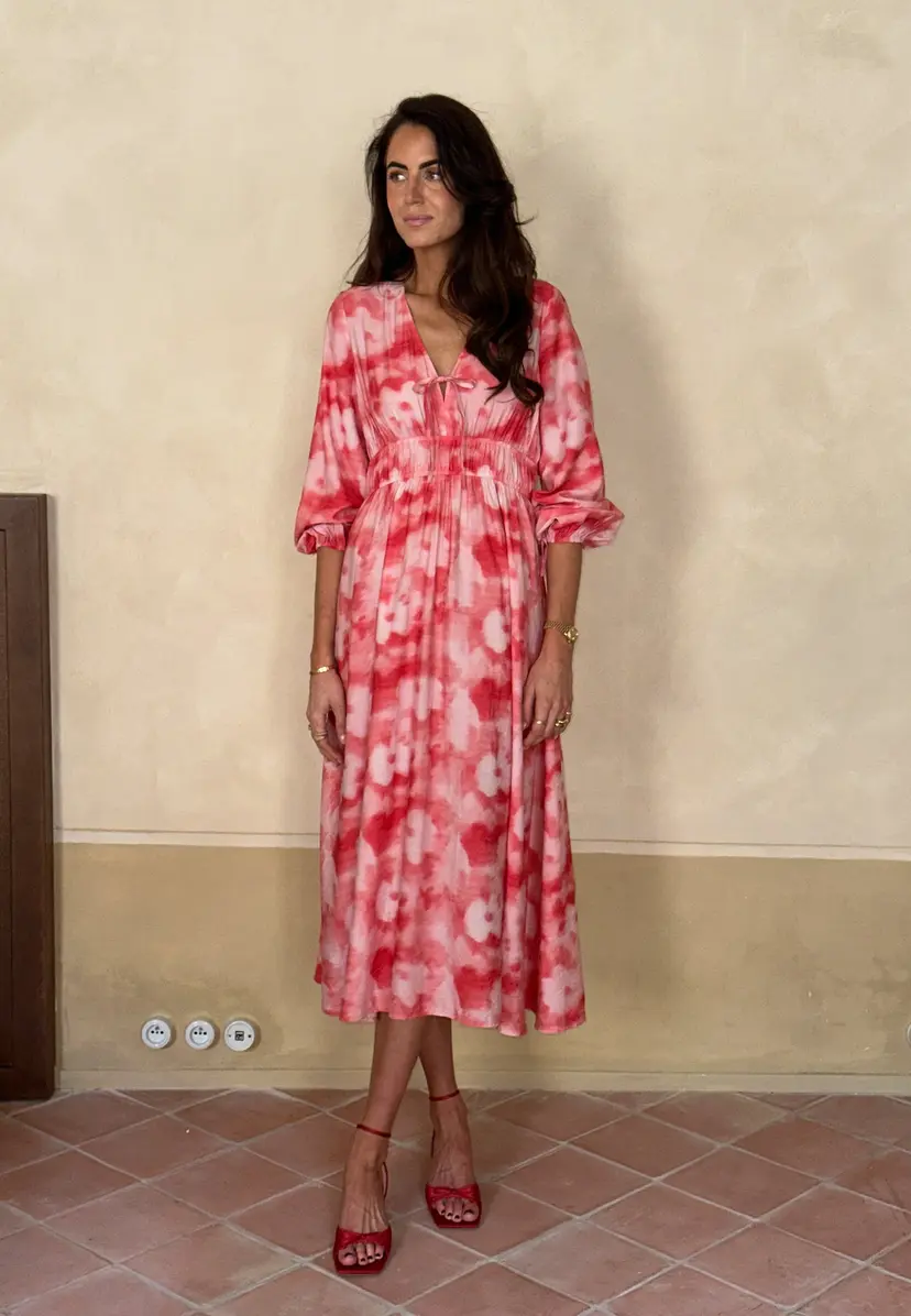Bubbleroom CC V-neck Viscose Strap L/S Dress