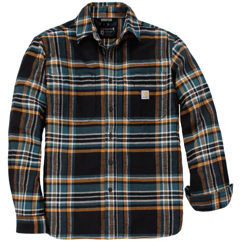 Carhartt Workwear Carhartt Workwear Carhartt M's Flannel Long-Sleeve Plaid Shirt Black