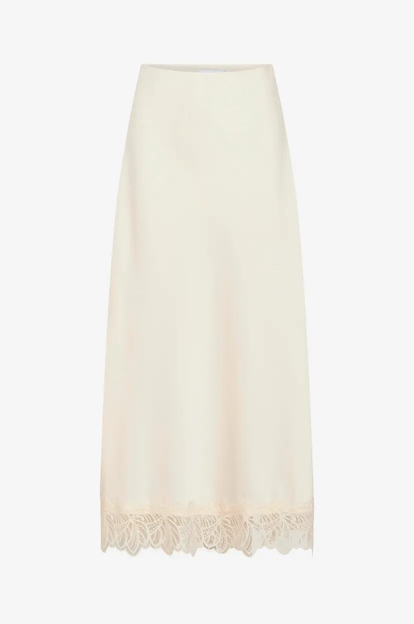 Vila Maxi skjørt Vilea Ankle Skirt - Beige