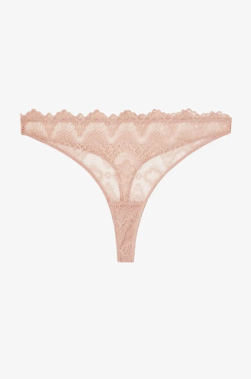Understatement Stringtruse Lace Thong - Beige