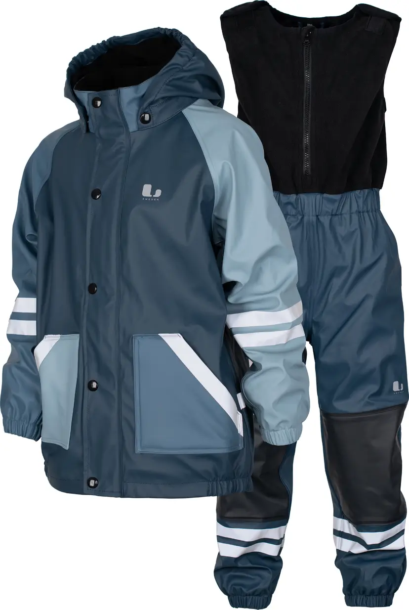 Lindberg Lindberg Kids' Fagerhult Rain Set Fleece Iron Blue/blue