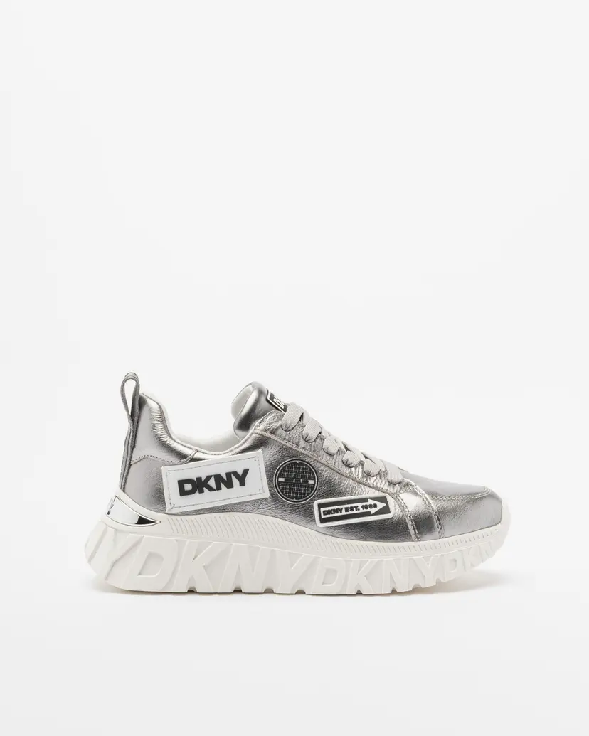 DKNY Dkny Lexie Slip On Silver Sneakers
