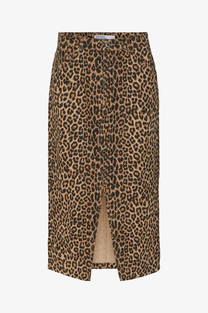 Vero Moda Skjørt vmVeri HR Calf Denim Skirt - Brun