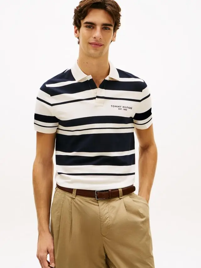 Tommy Hilfiger PIQUE MULTI STRIPE REG POLO