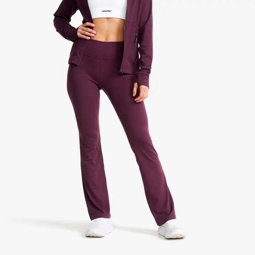 RevolutionRace Paragon Soft Flare Leggings Dame Winetasting