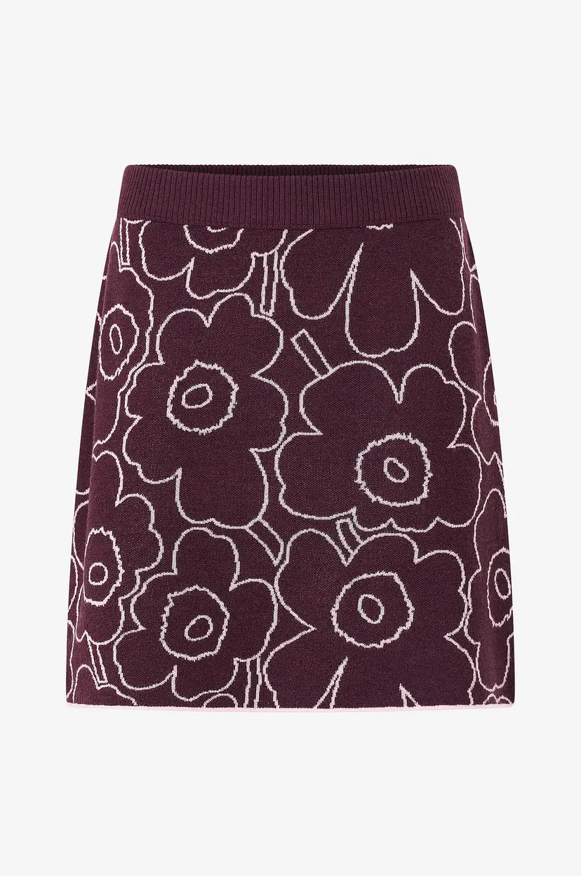 Marimekko Skjørt Toistuva Piirto Unikko - Rød