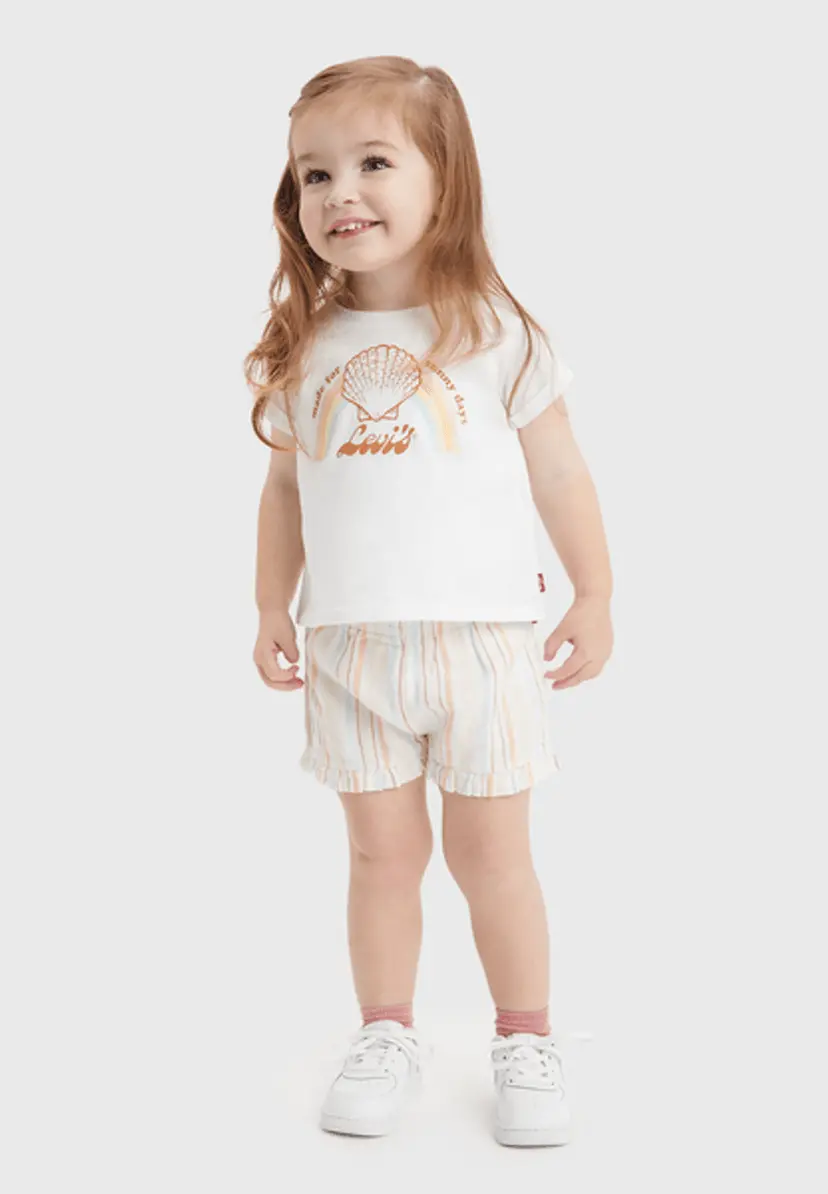 Levi's Levis Shorts Sett Sugar Bright White Regnbue (92 / 2 år)