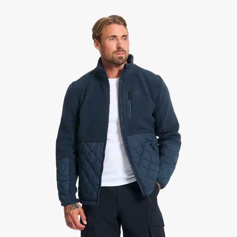 RevolutionRace Canyon Hybrid Pile Fleece Herre Deep Navy