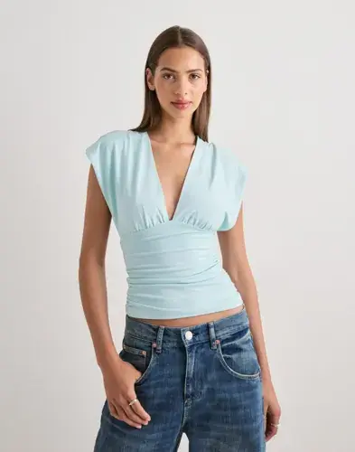 Nelly Nelly - Blå - Cross Back Shoulder Top