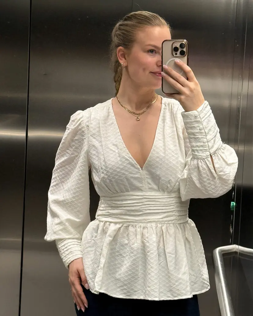 Pieces Topp Monika Flounce