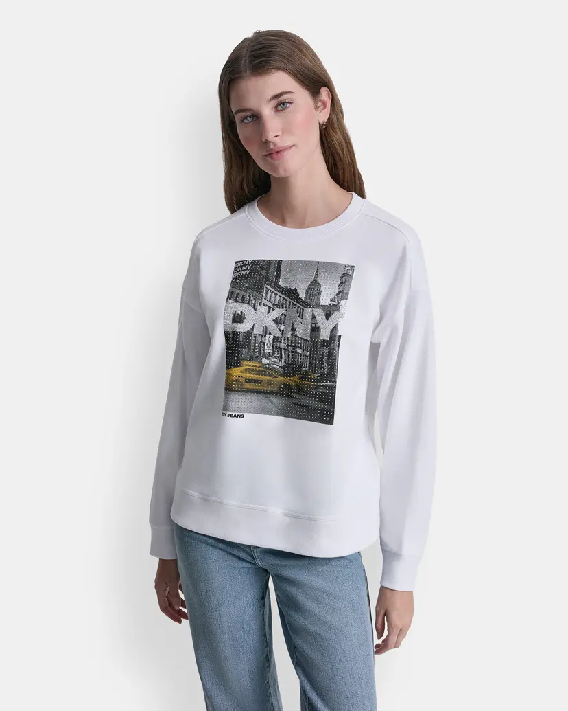 DKNY Jeans DKNY Jeans DJ6T1759 White Sweater