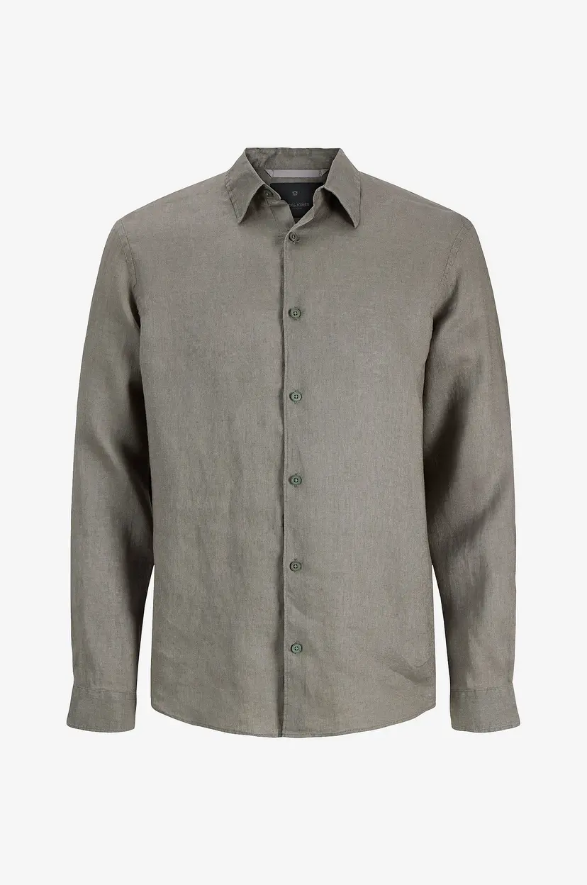 Jack & Jones Linskjorte jprBlalawrence Linen LS Shirt - Grå